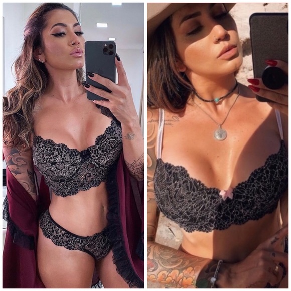 Donne Dolci Tops - Cropped lace Bra & panty - 2 piece set